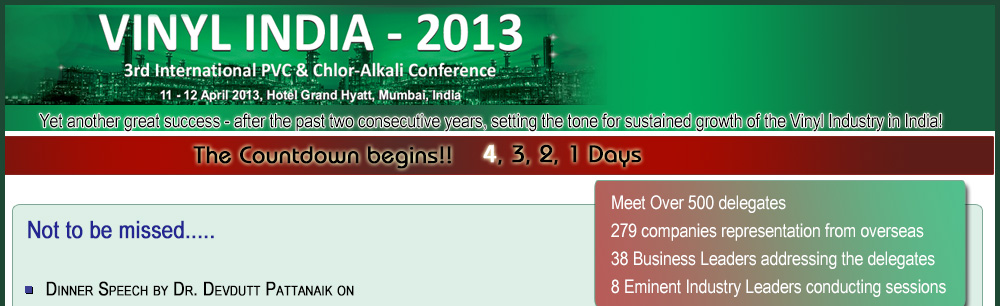 Vinylindia 2013 3rd International PVC and Chlor Alkali Conference