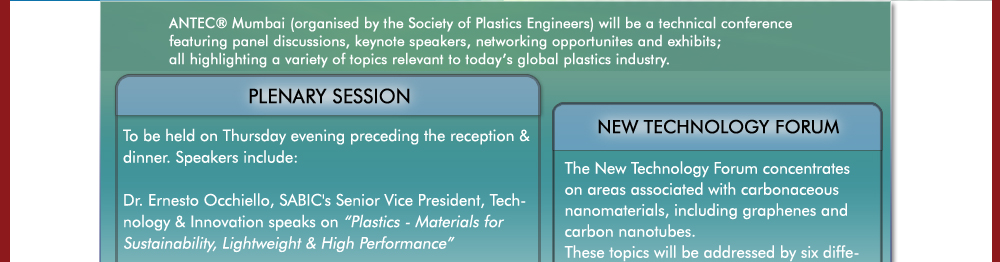 Plenary session and new technology forum