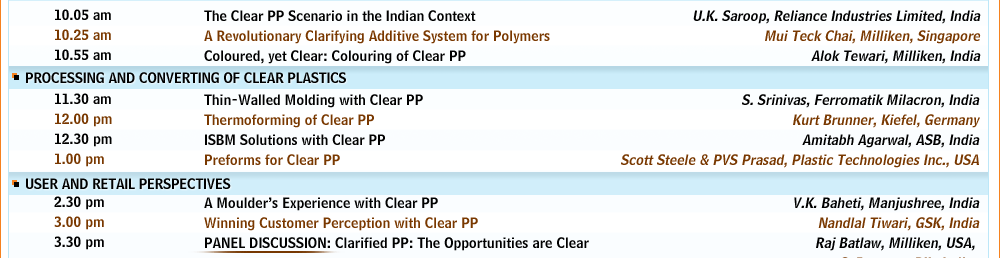 ClearPlast 2011 - Raw Material Inputs for Clarified Plastics, Processing and Converting of Clear Plastics