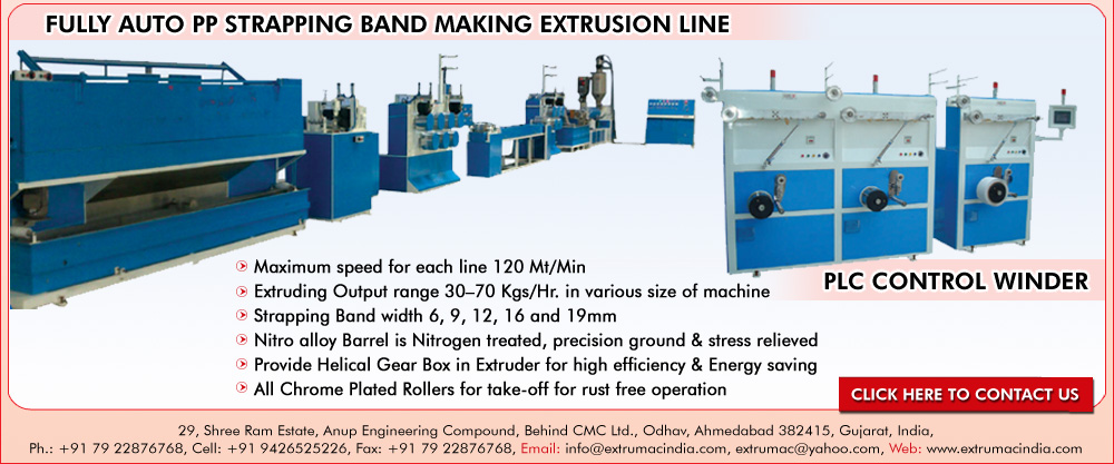 PET, Fully Auto PP Strapping Band Making Extrusion Line from Extrumac
