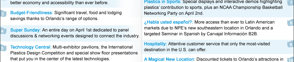 Plastics in Sports, Hospitality, A Magical New Location