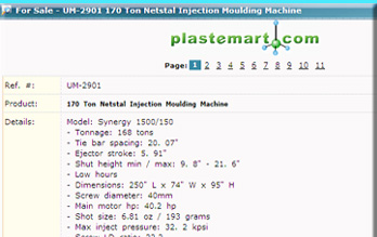 - View Used Plastic Machinery Detailed Posting on Sale