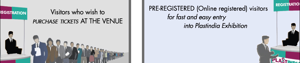 Gates 5 and 7 for Pre Registered (Online Registered) visitors