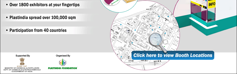 Over 1800 Exhibitors at your Fingertips, Plastindia spread over 100,000sqm...