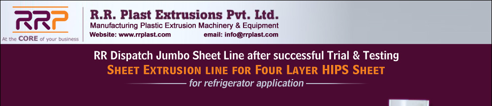 RR Dispatch Jumbo Sheet Line, Sheet Extrusion line for Four Layer HIPS Sheet 