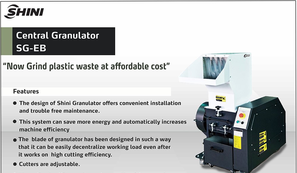 central-granulator-plastic-waste-maintenance-free