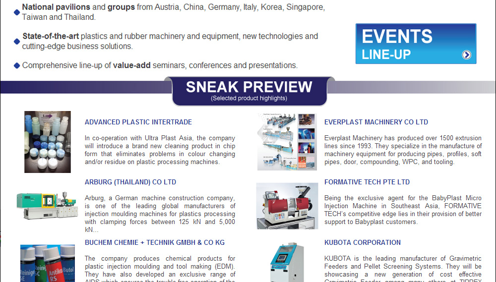 Sneak Preview Selected Product Highlights