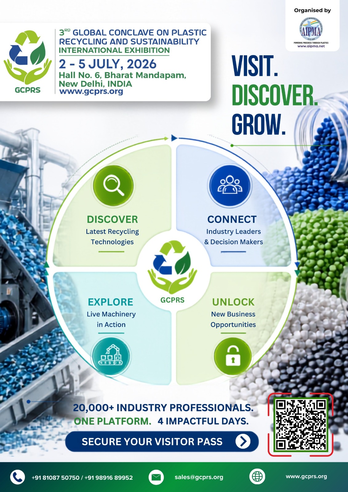3rd Global Conclave on Plastic Recycling and Sustainability (GCPRS) 2026 at Bharat Mandapam, New Delhi - Secure Your Visitor Pass