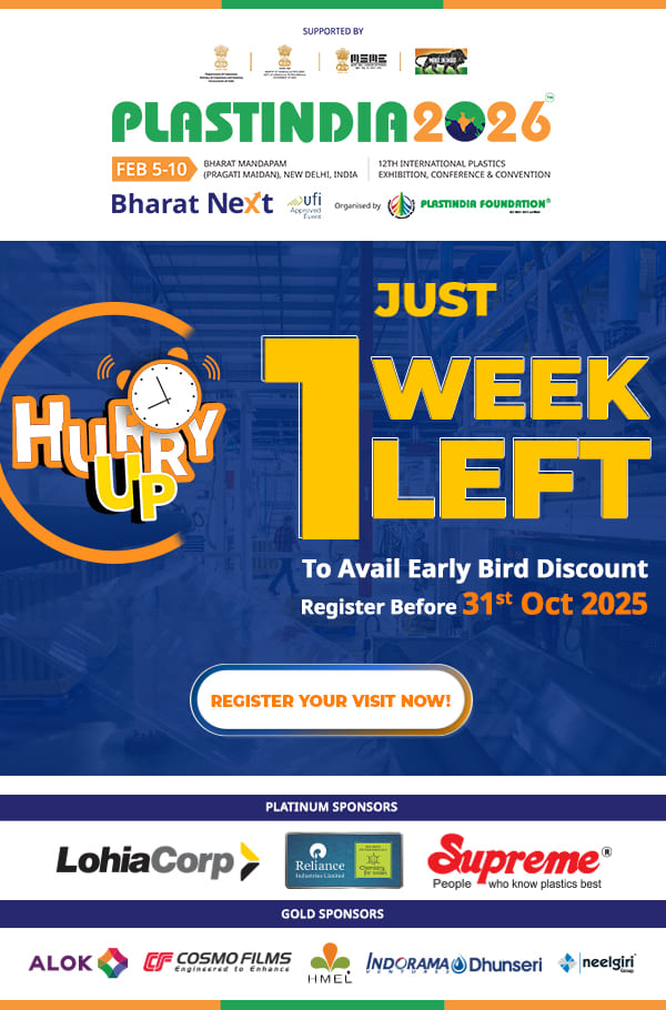 Plastindia 2026 early bird discount  Register before 31st October 2025 for Indias largest plastics exhibition at Bharat Mandapam, New Delhi