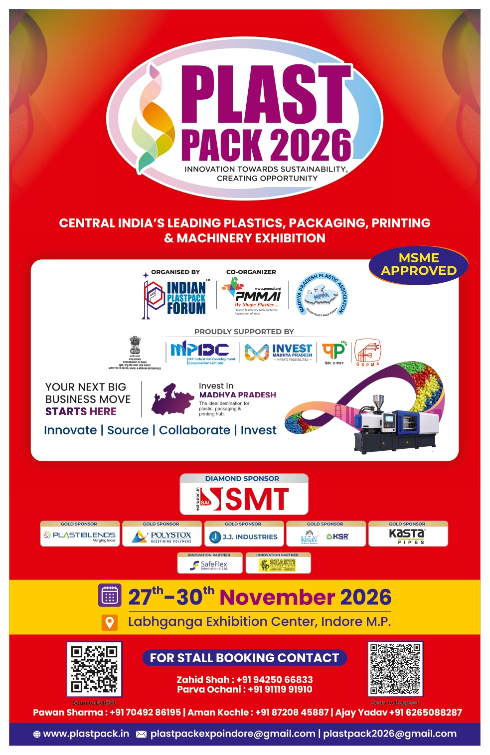 PLAST PACK 2026 plastics and packaging exhibition in Indore