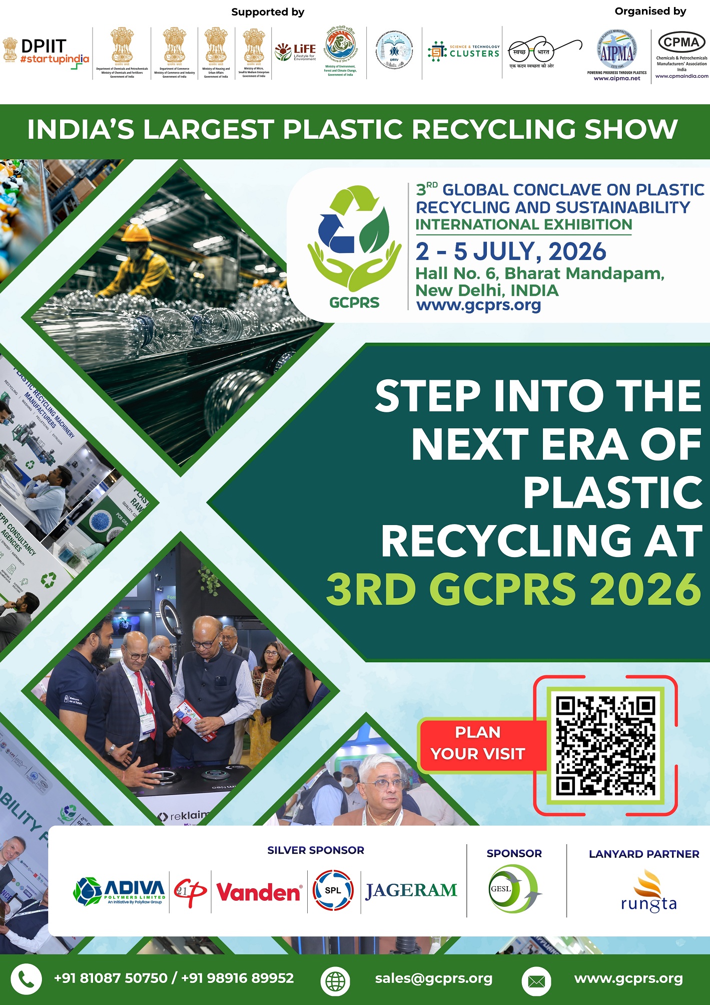 3rd GCPRS 2026 � Global Conclave on Plastic Recycling and Sustainability Exhibition at Bharat Mandapam New Delhi India from 2-5 July 2026