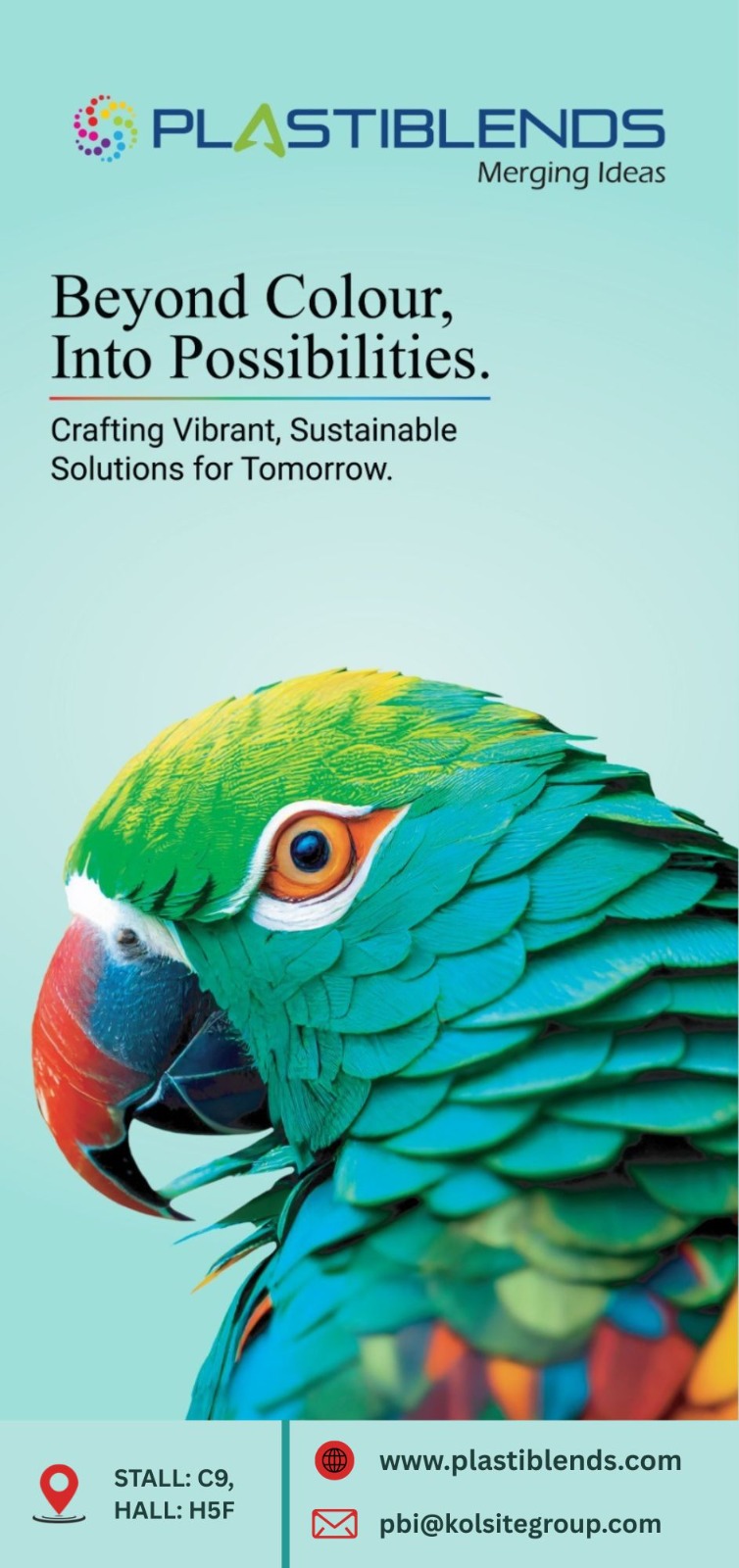 Plastiblends sustainable color and polymer solutions at Plastindia 2026, Hall H5F Stall C9