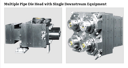 Multiple Pipe Die Head with Single Downstream Equipment