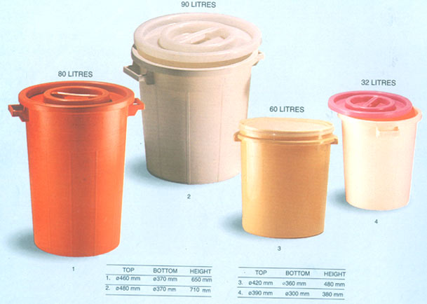 Drums with self lid handle