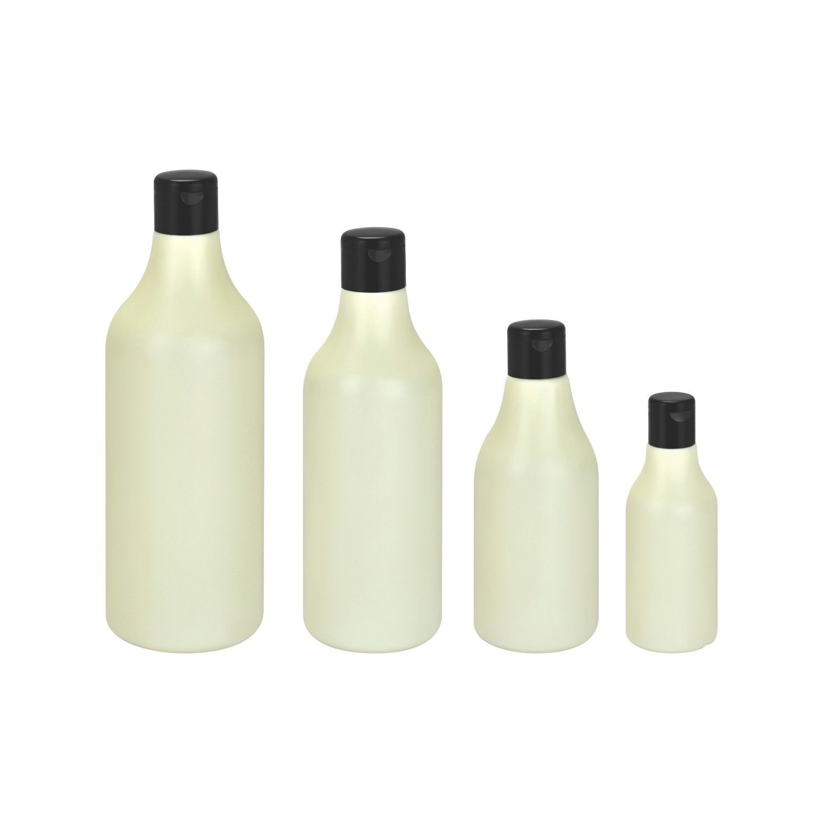 Rounded Plastic Bottles - Cosmetic Packaging
