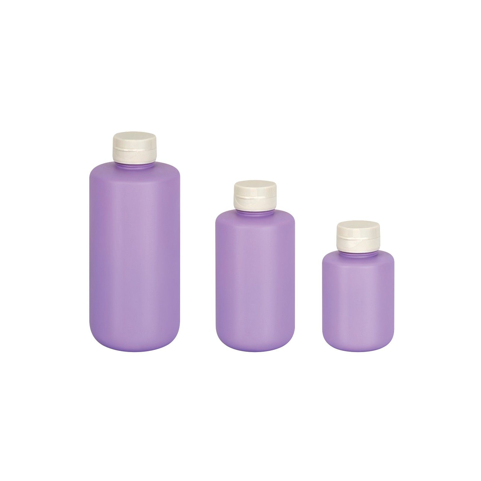 Rounded Plastic Packaging Bottles with Caps -1