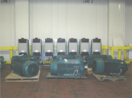300 hp AC Motor with Allen Bradley Inverter