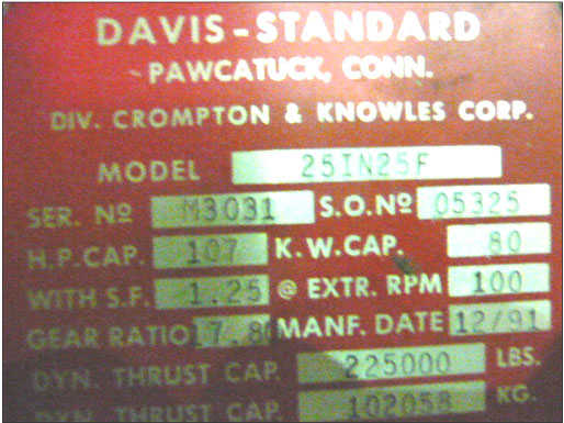 2.5" Davis Standard Non-vented Barrel Extruder-2