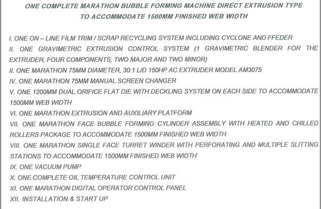 Alpha Marathon Air Bubble Extrusion Line-1