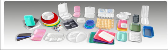 trays, dishes, lunch boxes, hinged lid containers, plates, bowls, ice-cream cones, egg cartons, list simply grows